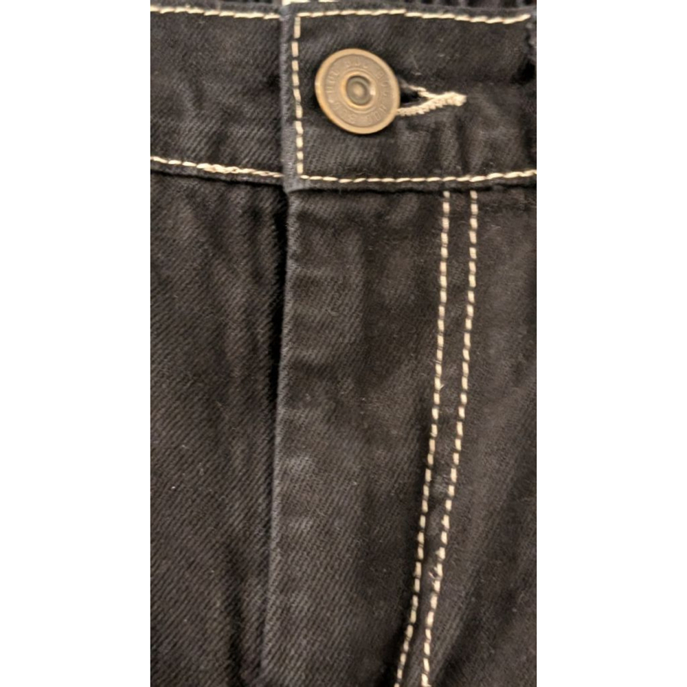 Women's BDG Urban Outfitters Black Cargo Pants with White Stitching Size 29 - Picture 5 of 11